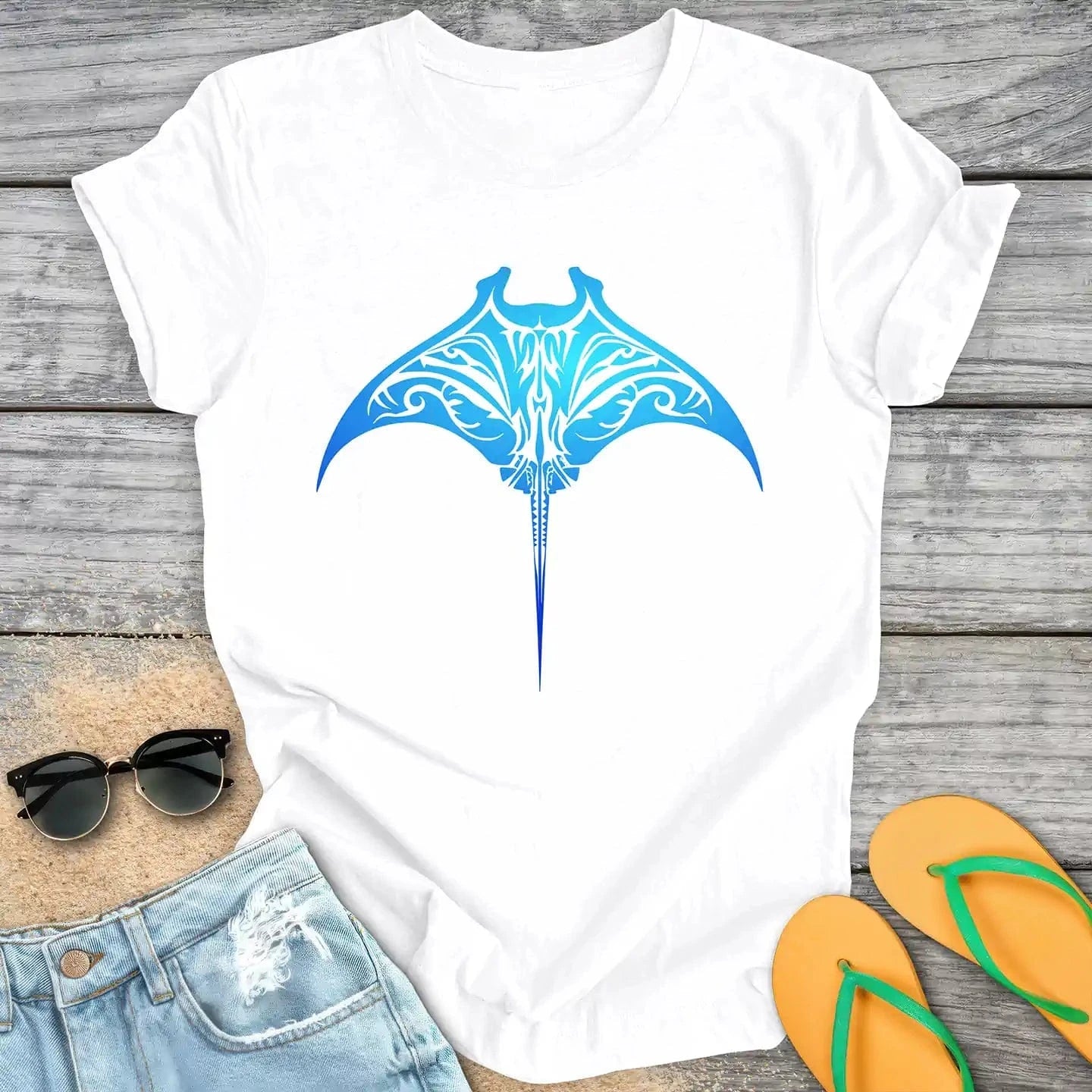 Tribal Blue Manta Ray