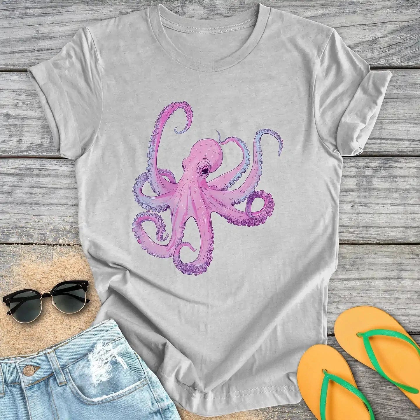 Pink Pastel Octopus