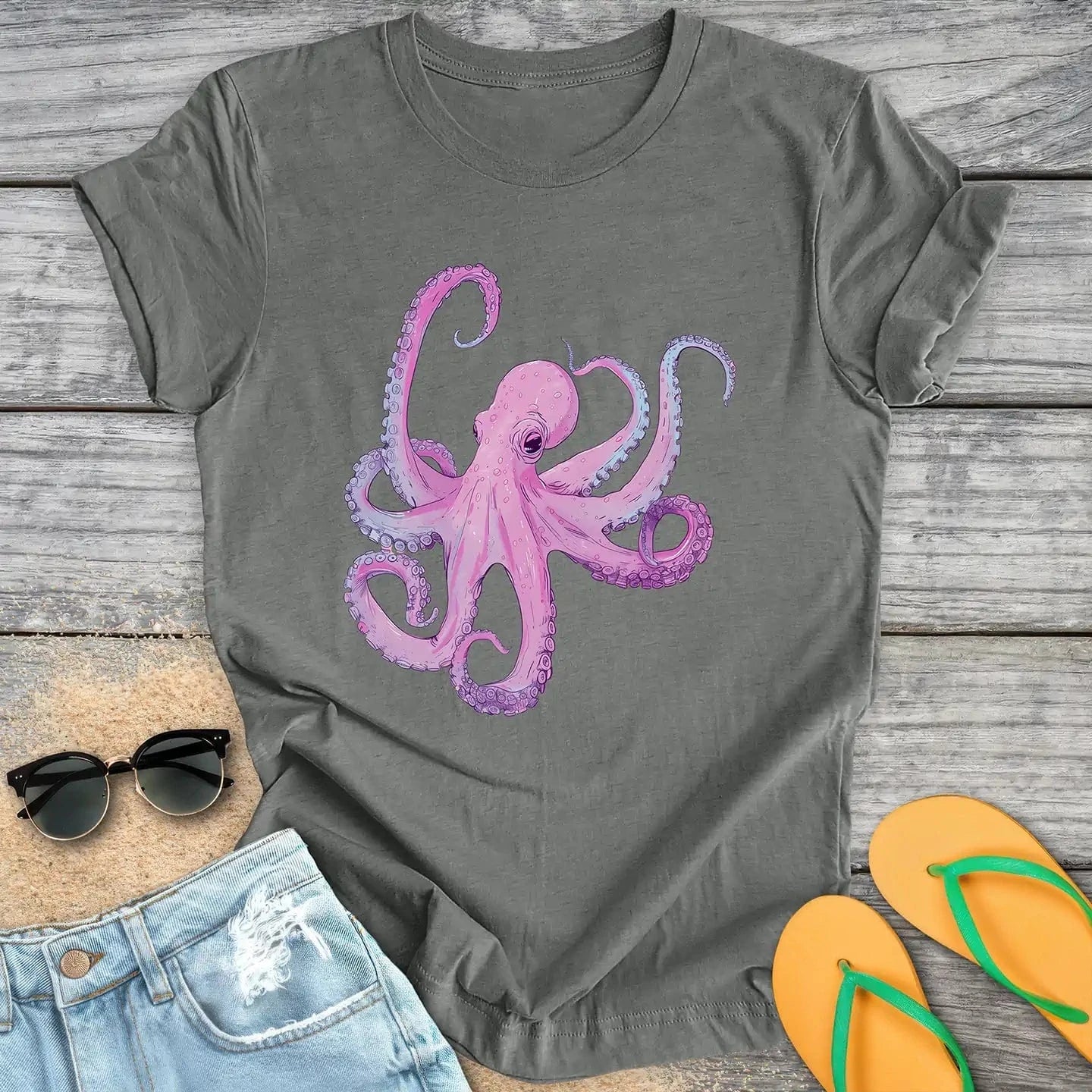 Pink Pastel Octopus