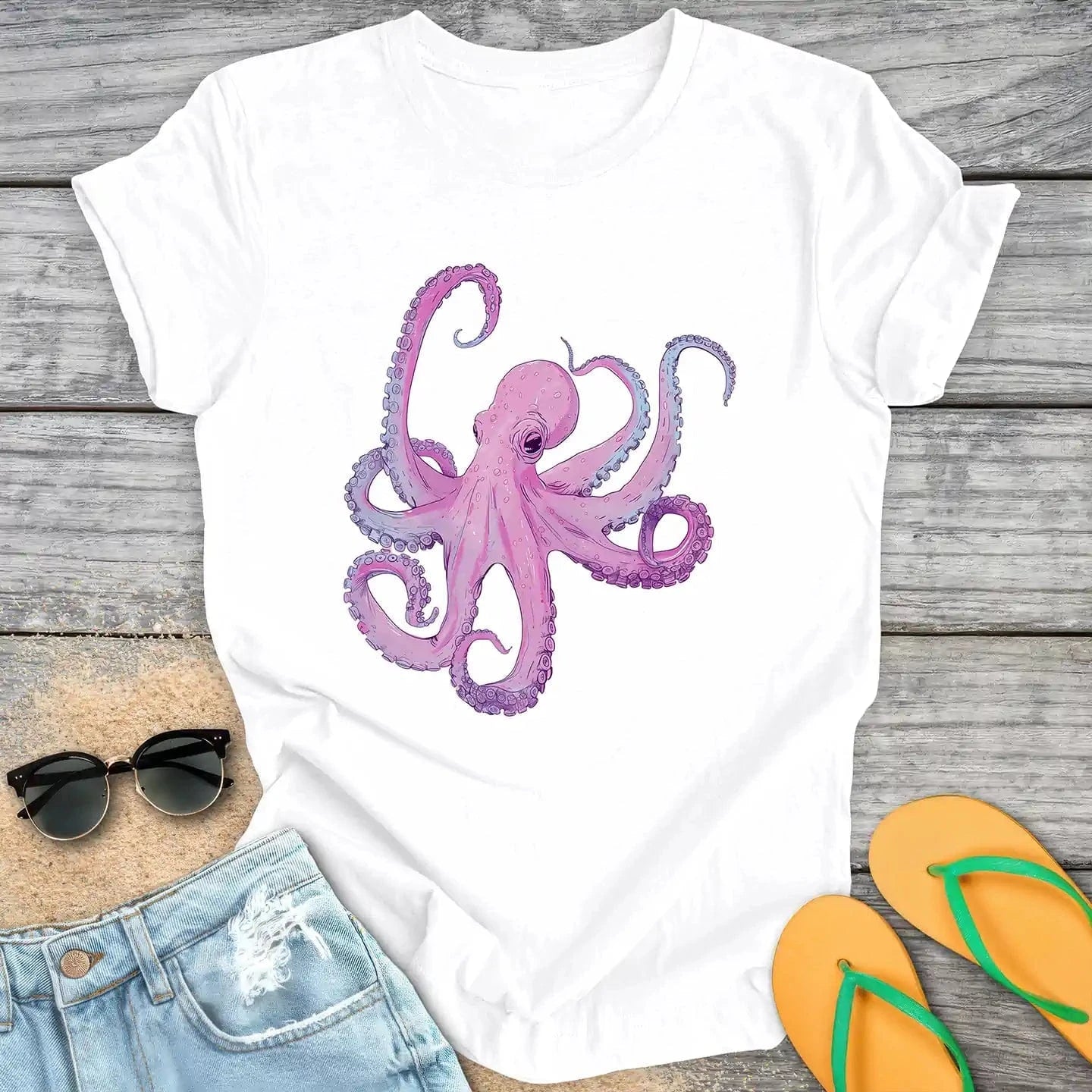 Pink Pastel Octopus