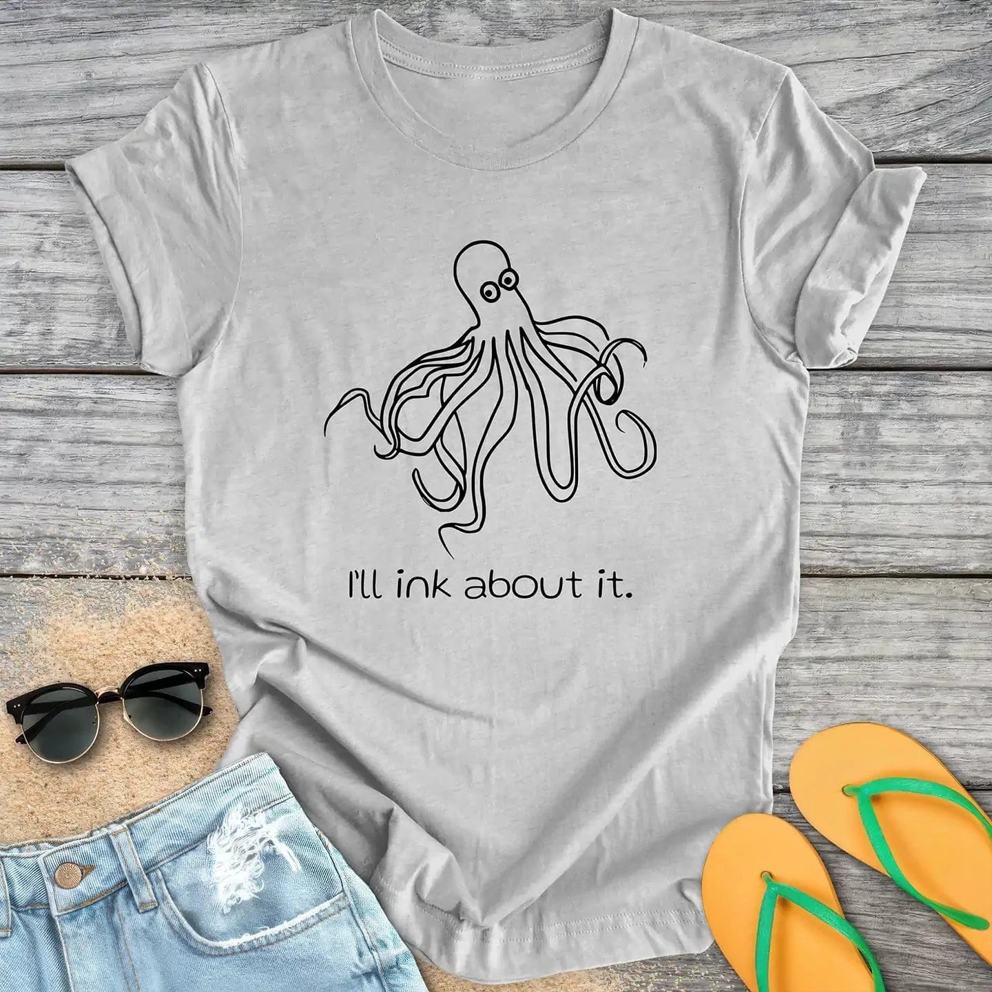 Whimsical Octopus I'll Ink About It