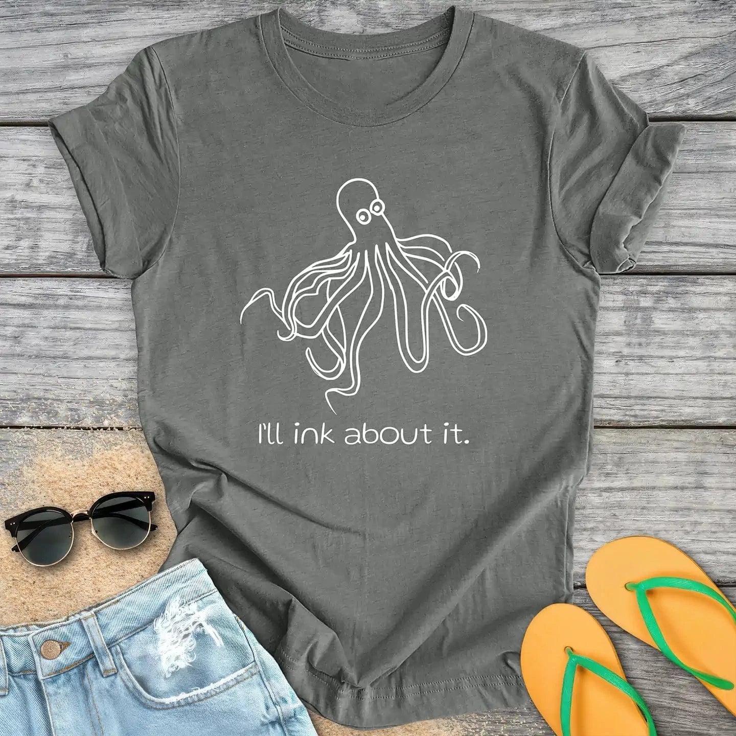 Whimsical Octopus I'll Ink About It