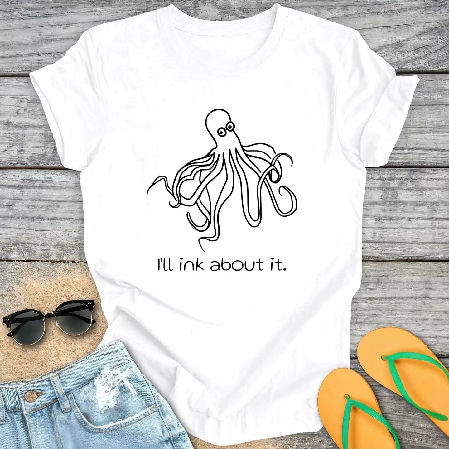 Whimsical Octopus I'll Ink About It