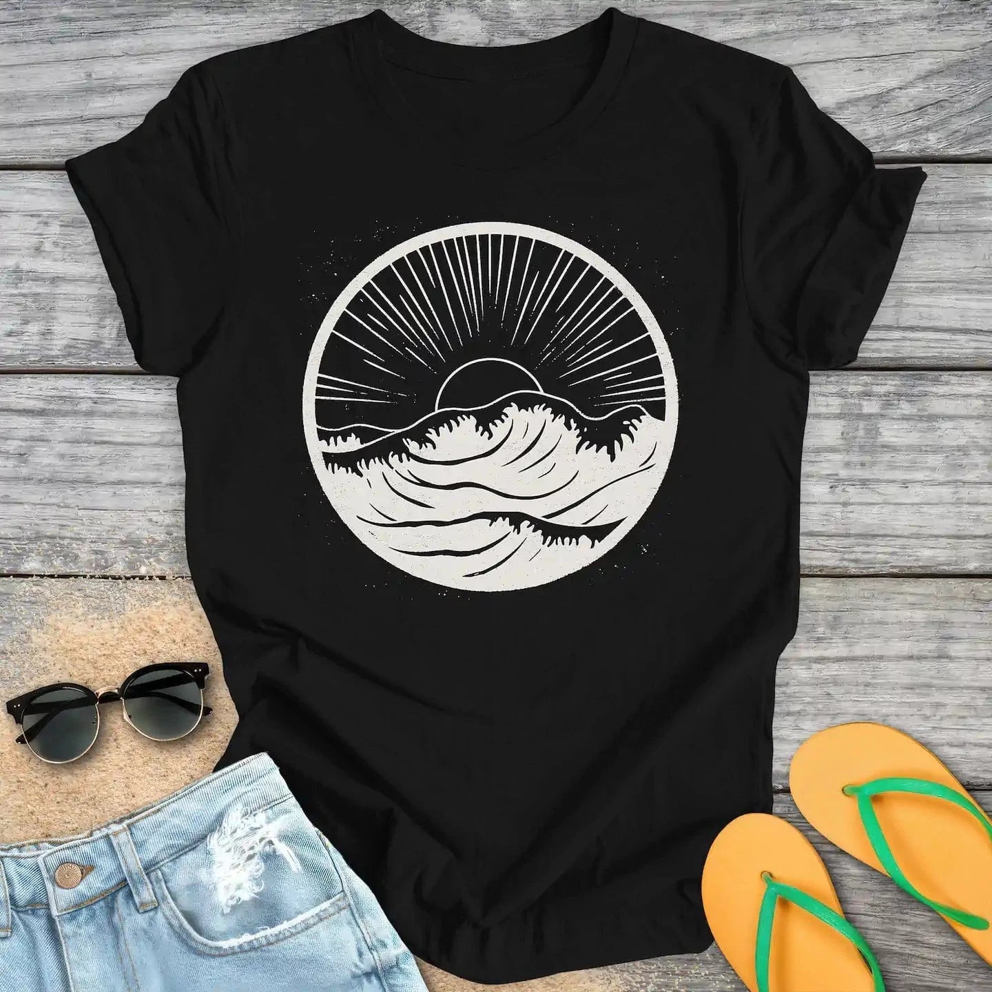 Ocean Waves Black & White