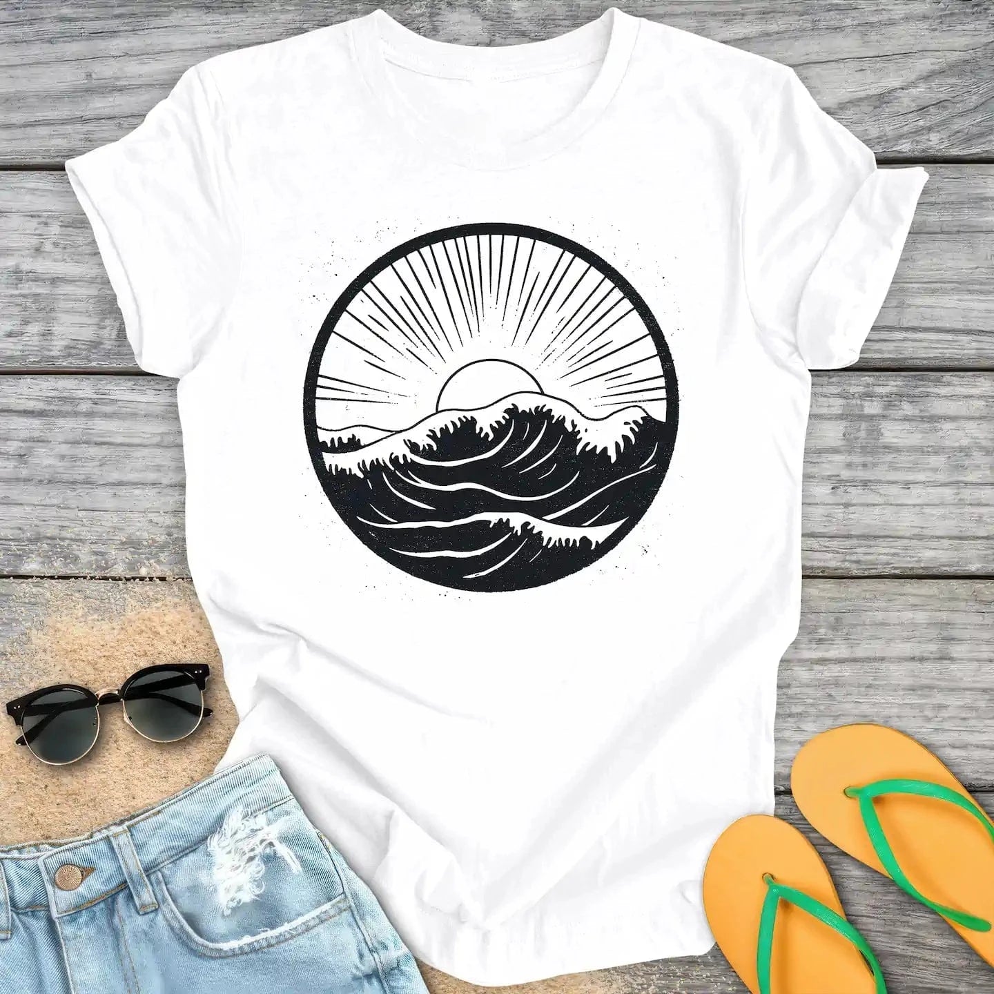 Ocean Waves Black & White