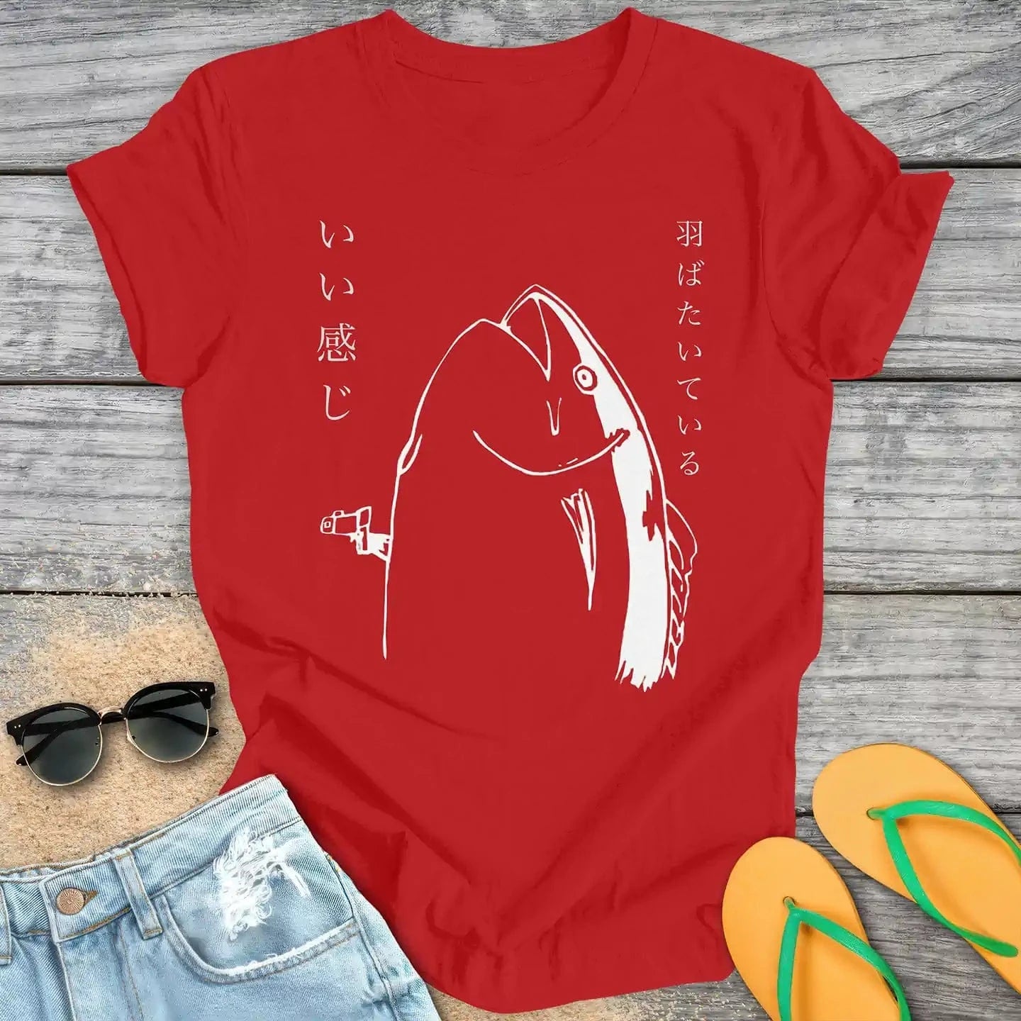 Japanese Fish Holding A Gun