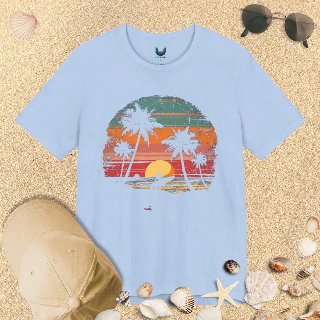 Retro Sunset Beach Surfer