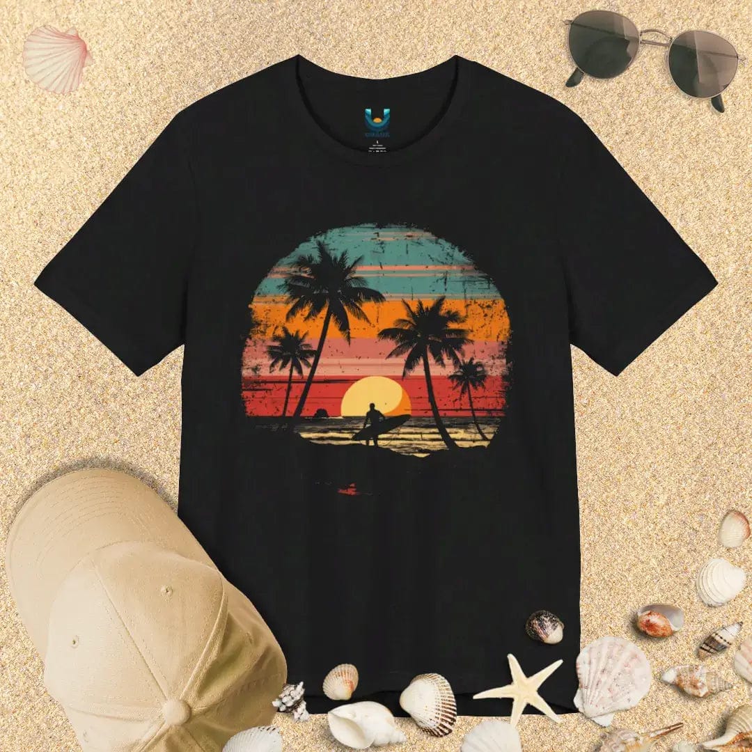 Retro Sunset Beach Surfer