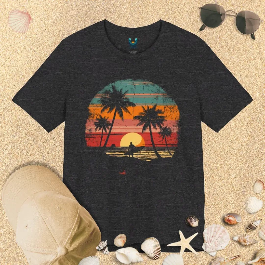 Retro Sunset Beach Surfer