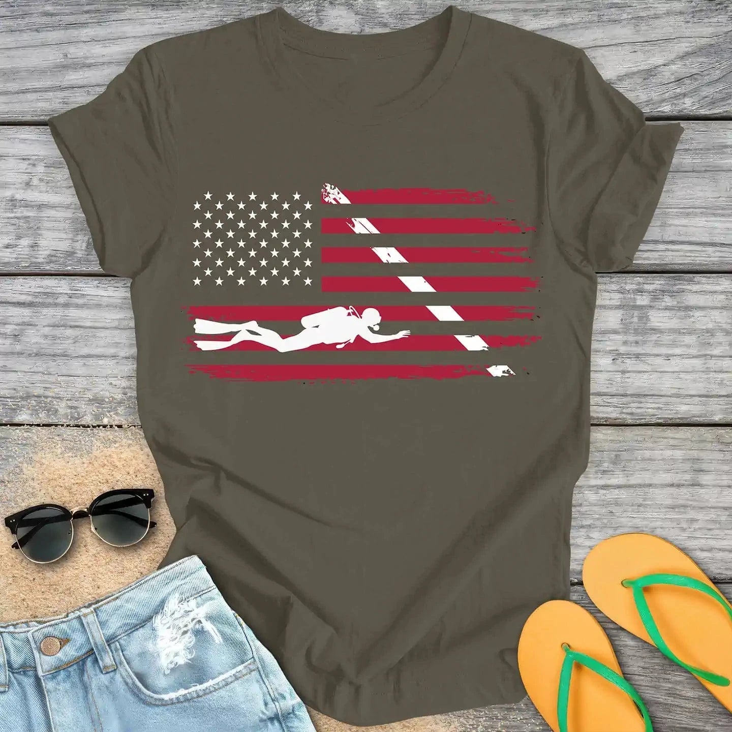 American Diver Down Flag