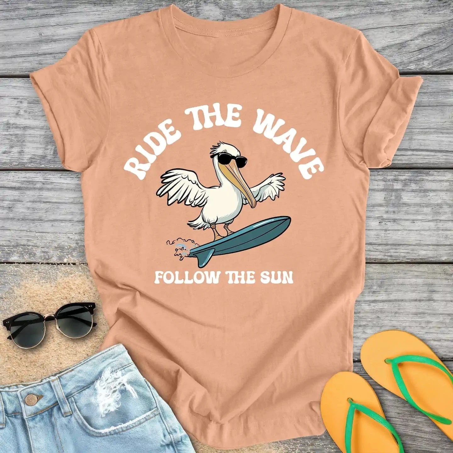 Surfing Pelican