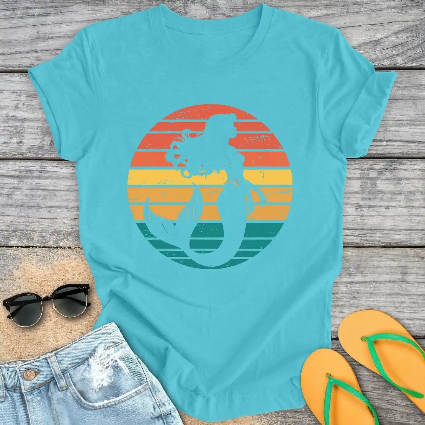 Vintage Retro Mermaid Silhouette