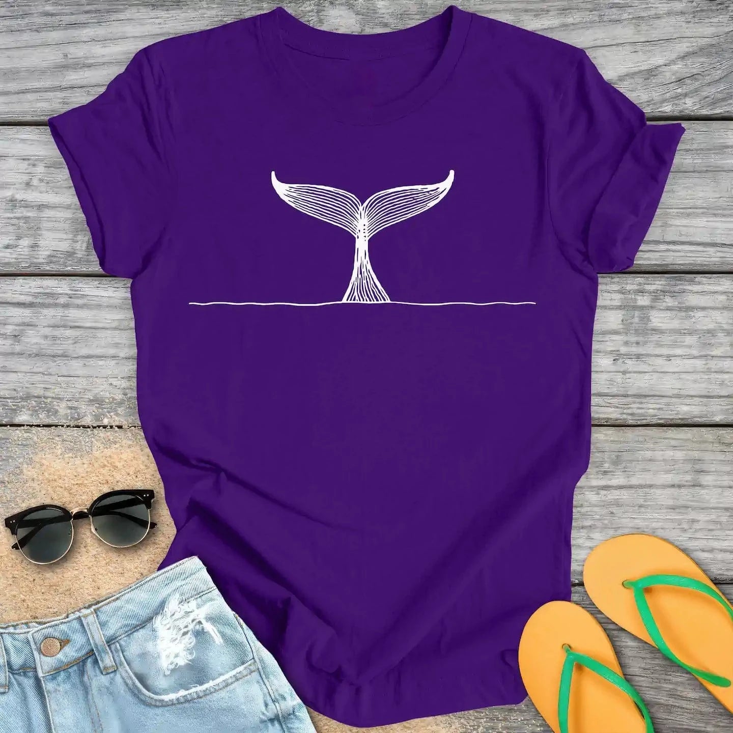 Whale Tail Line Drawing