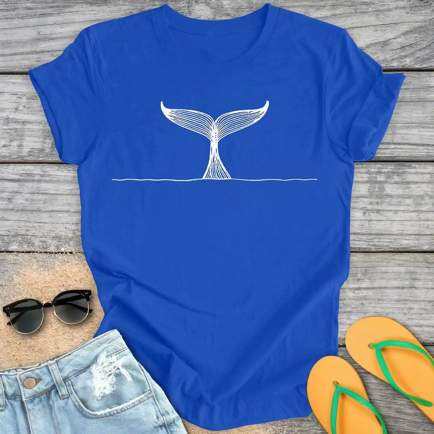 Whale Tail Line Drawing