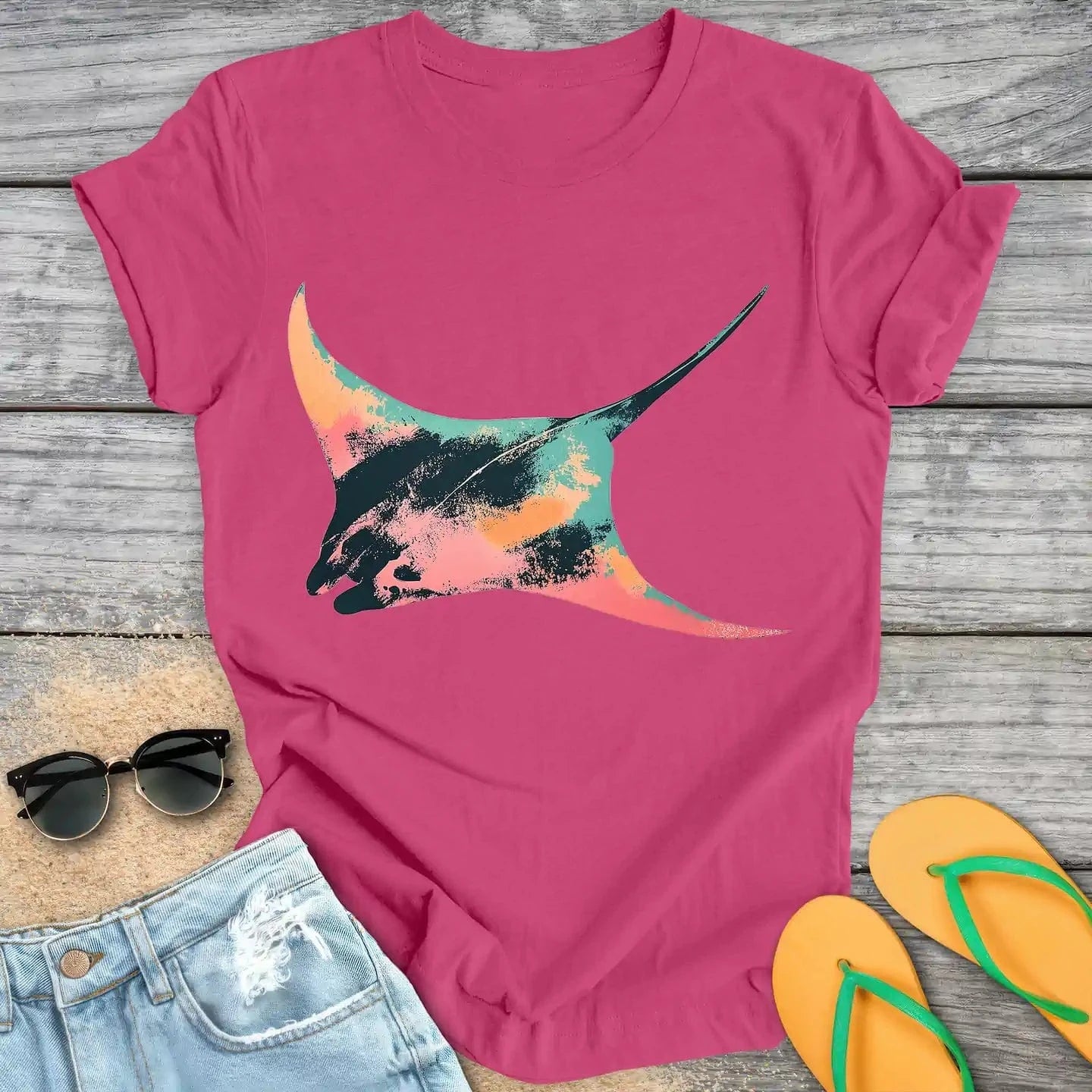 Soft Retro Manta Ray