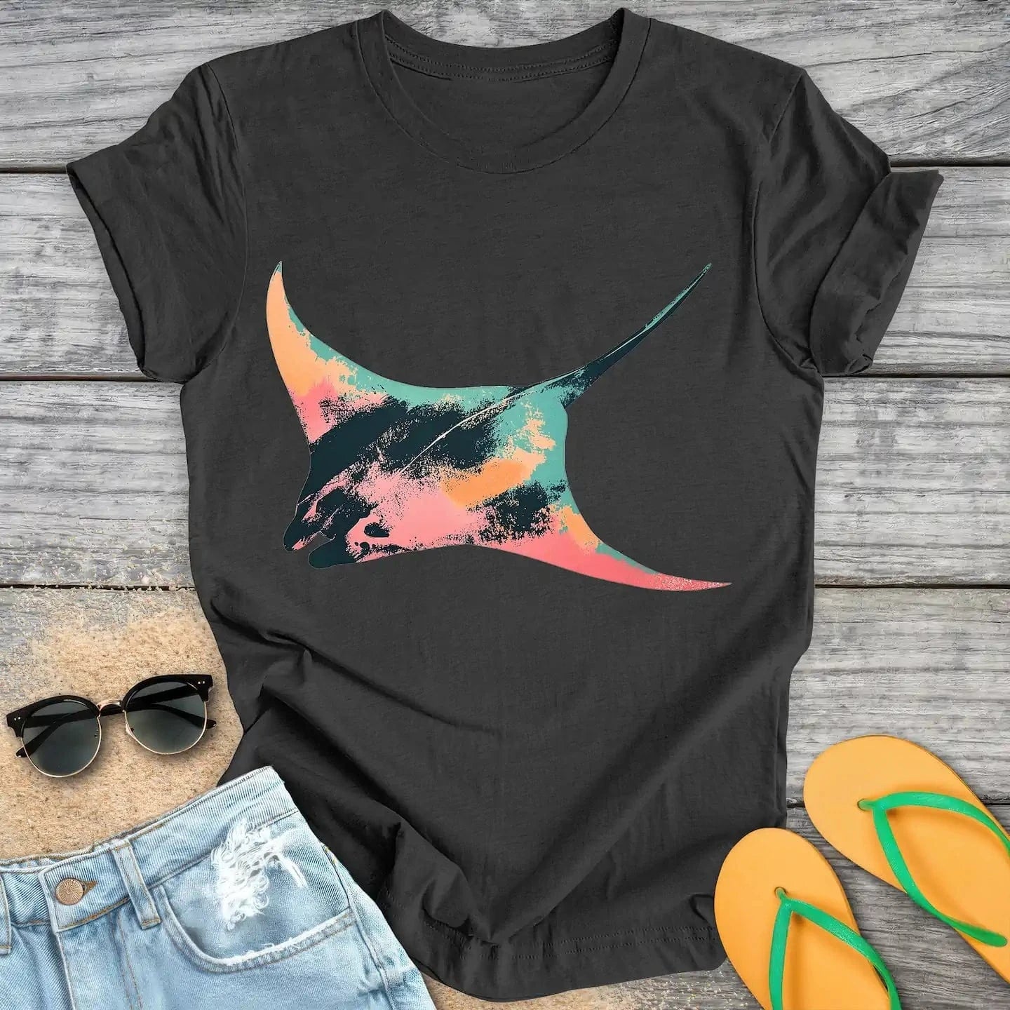 Soft Retro Manta Ray