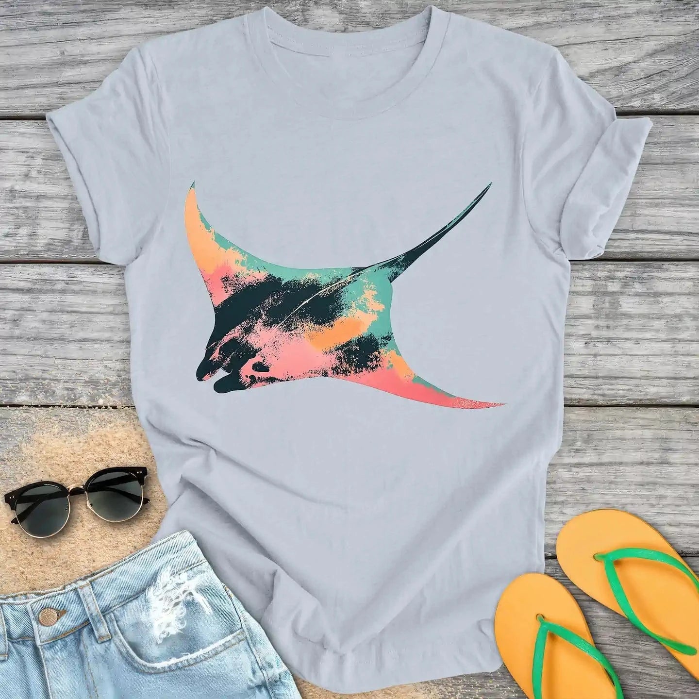 Soft Retro Manta Ray