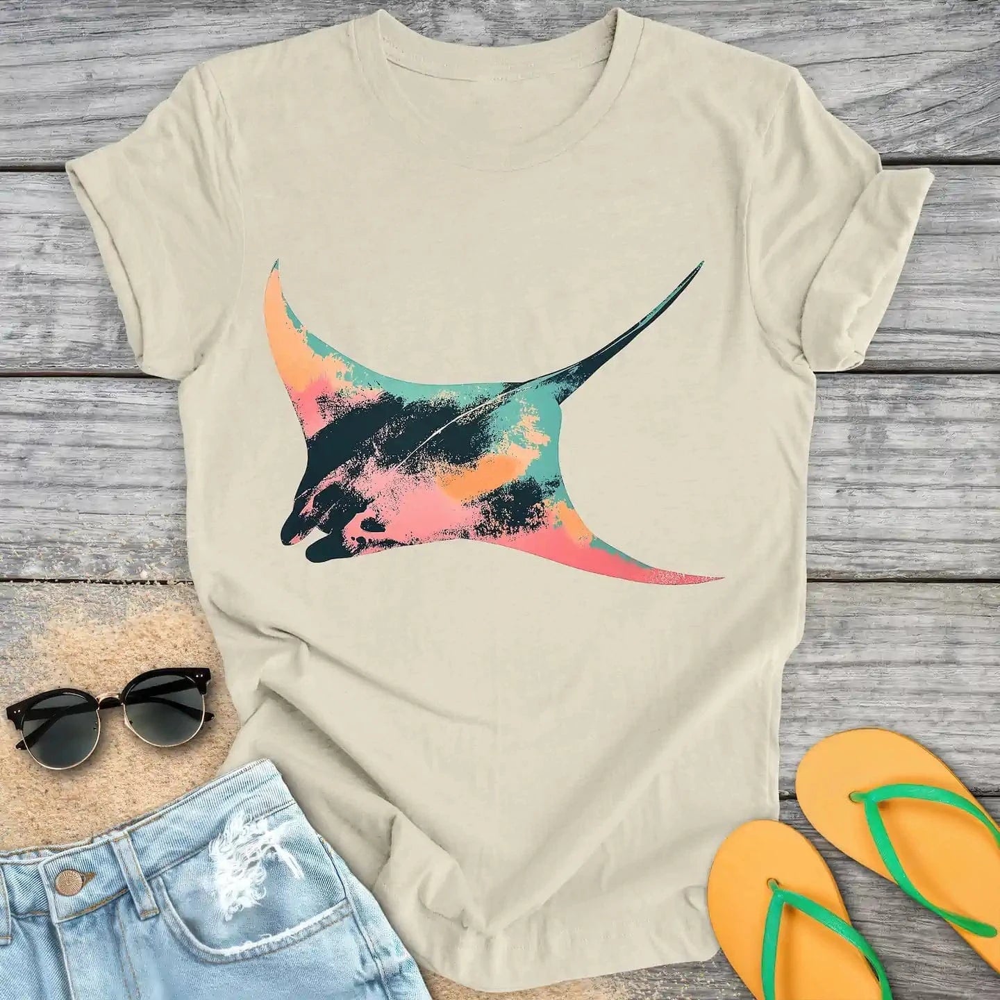 Soft Retro Manta Ray
