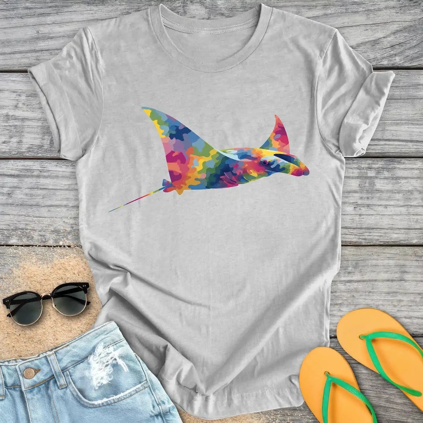 Colorful Camouflage Manta Ray