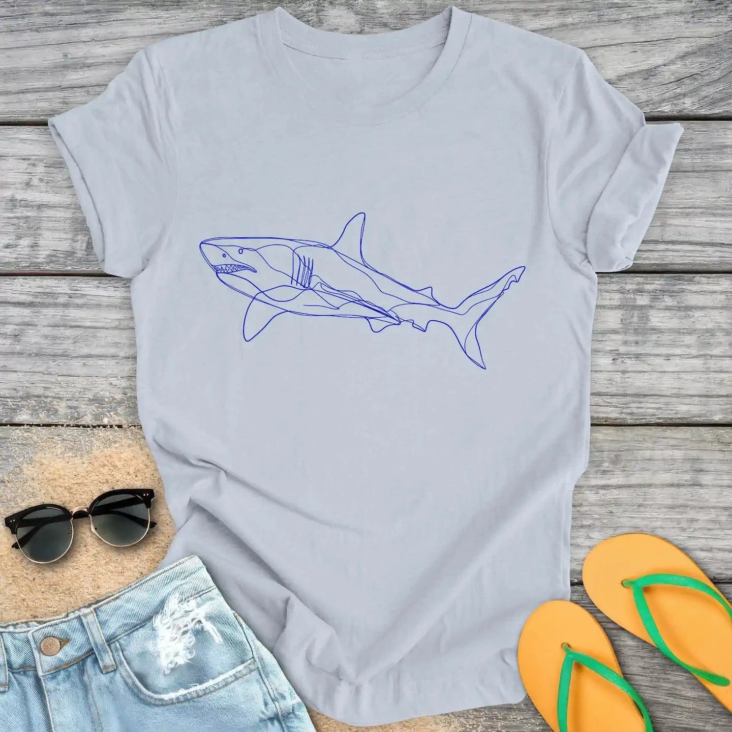 Shark line drawing