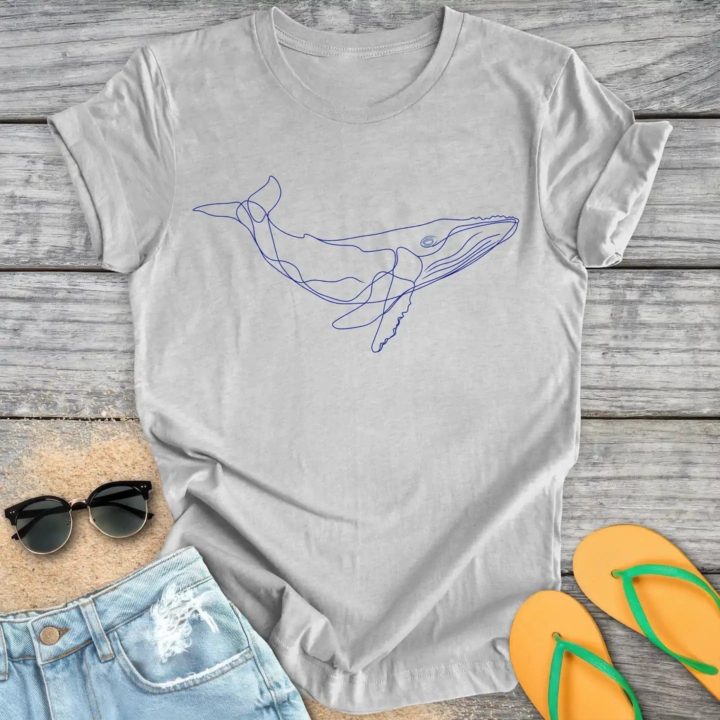 Whale Line Drawing