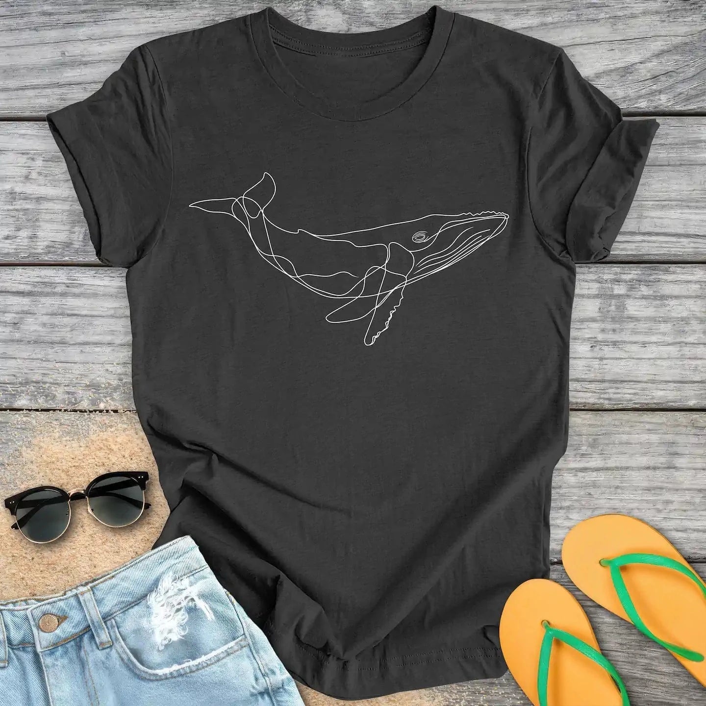 Whale Line Drawing