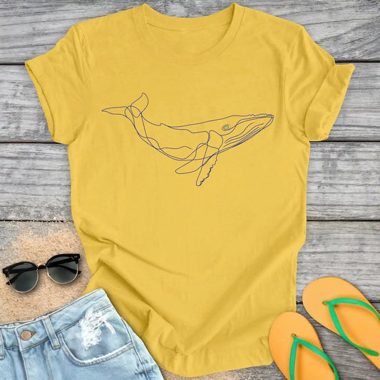 Whale Line Drawing