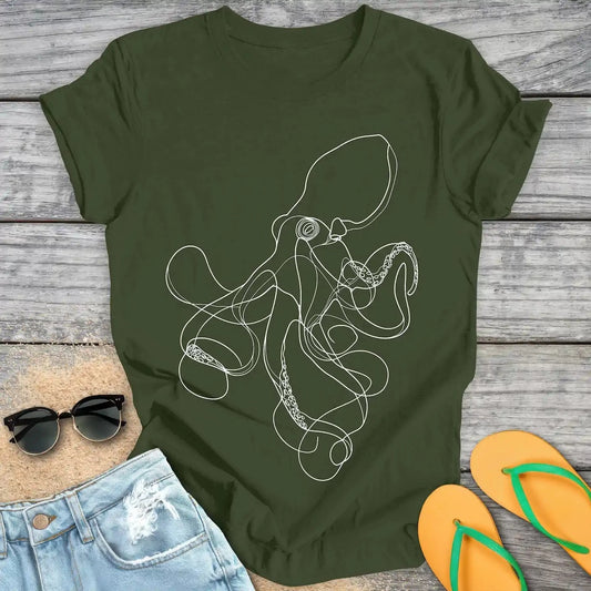 Octopus Line Drawing