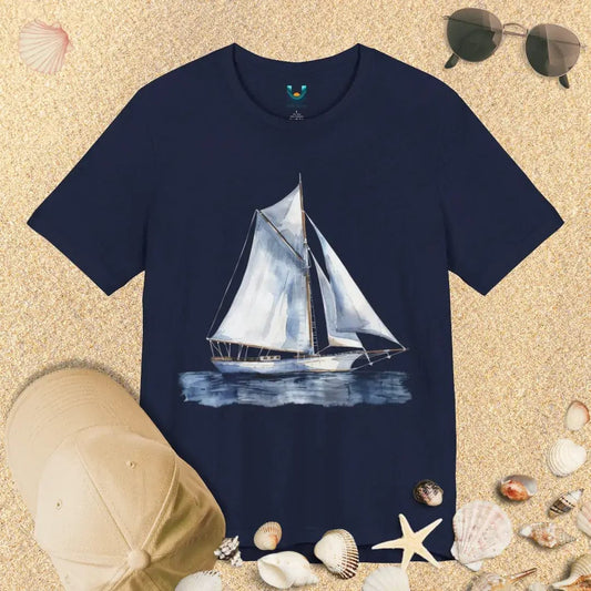 Elegant Watercolor Sailboat