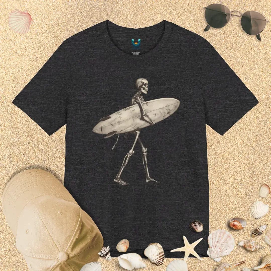 Skeleton Carrying Surfboard