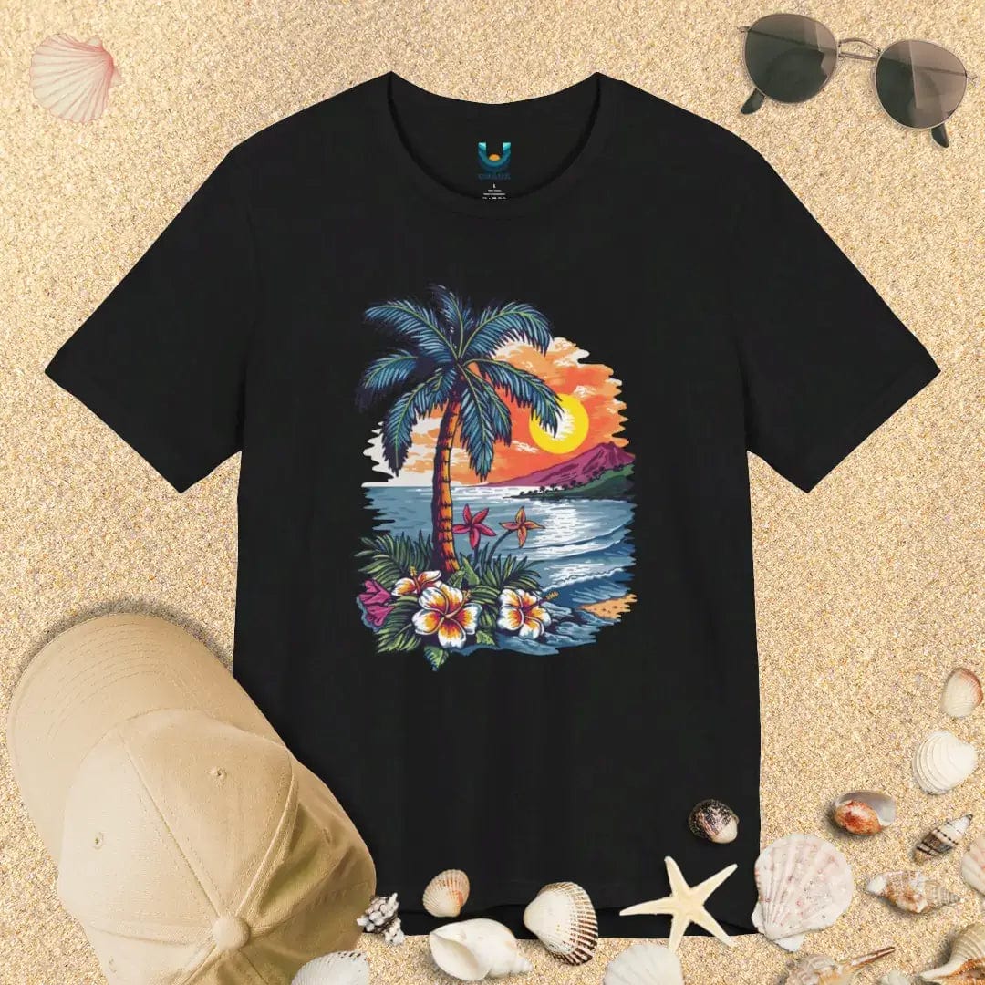 Vibrant Retro Hawaii Beach