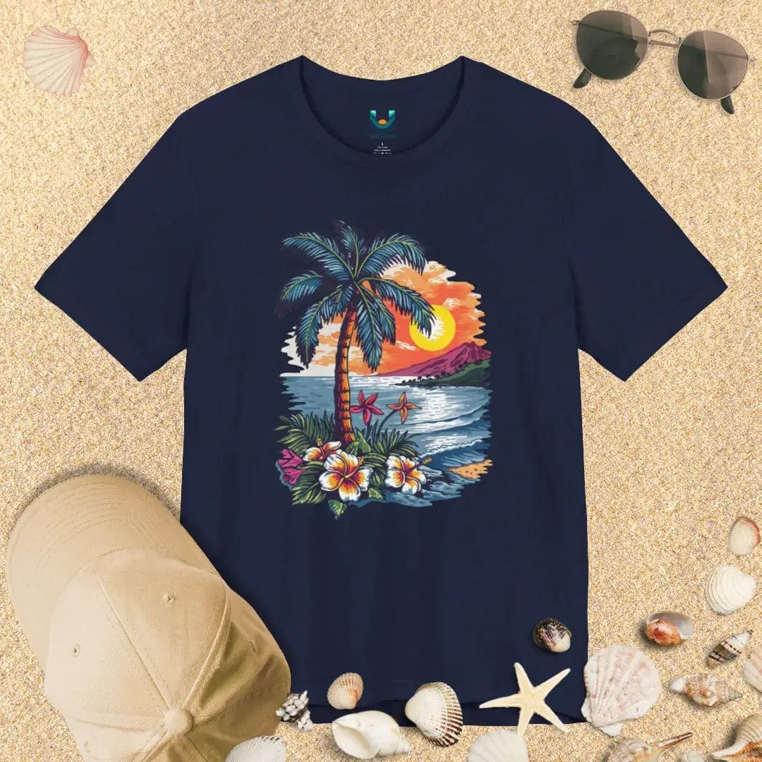 Vibrant Retro Hawaii Beach